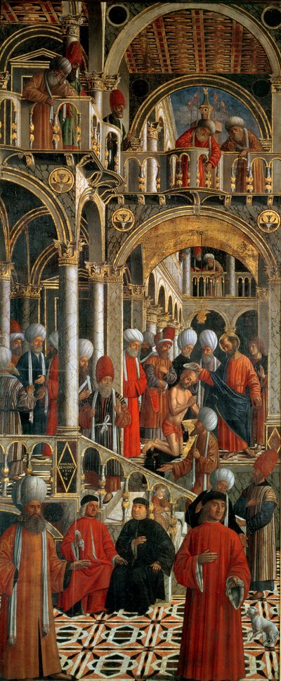 Pyhän Anianuksen kaste Pyhän Markuksen toimesta, n. 1524 tekijältä Giovanni di Niccolo Mansueti