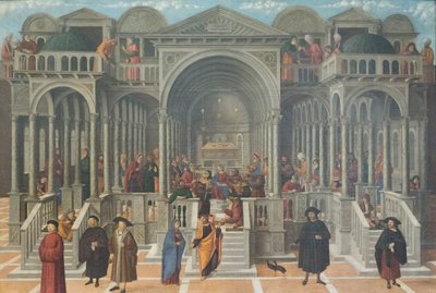 Kiista Jeesuksen temppelissä lääkäreiden kesken tekijältä Giovanni di Niccolo Mansueti