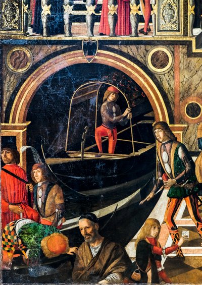 Benvegnudo da San Polon tyttären ihmeellinen parantuminen ristin pyhäinjäännöksen ansiosta, noin 1502 (öljy kankaalle). tekijältä Giovanni di Niccolo Mansueti