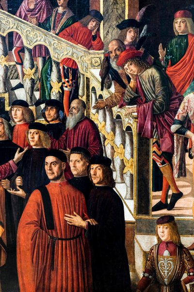 Benvegnudo da San Polon tyttären ihmeellinen parantuminen ristin pyhäinjäännöksen ansiosta, noin 1502 (öljy kankaalle). tekijältä Giovanni di Niccolo Mansueti