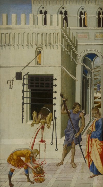 Pyhän Johannes Kastajan pään mestaus tekijältä Giovanni di Paolo