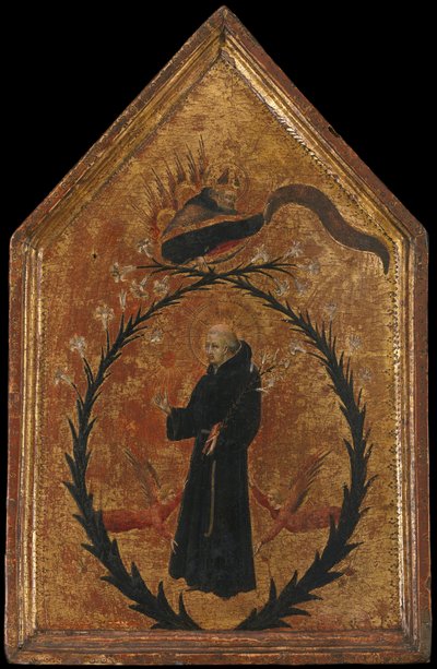 Pyhän Nikolauksen Tolentinon riemu, n. 1450. tekijältä Giovanni di Paolo