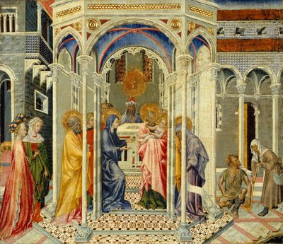 Kristuksen esittely temppelissä, n. 1435. tekijältä Giovanni di Paolo