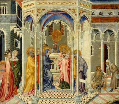 Kristuksen esittely temppelissä, n. 1435 tekijältä Giovanni di Paolo di Grazia