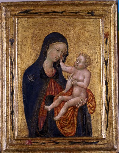 Madonna ja lapsi, n. 1445-47 (tempera puulla) tekijältä Giovanni di Paolo di Grazia