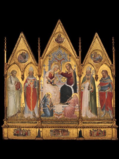 Neitsyen ja pyhien kruunaus, 1394. tekijältä Giovanni di Tano Fei