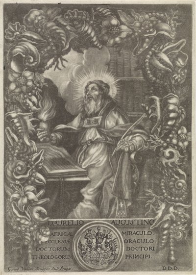 Portret van H. Augustinus tekijältä Girard van der Bruggen
