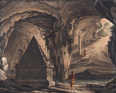Lavasuunnittelu oopperaan Roméo et Juliette Ch. Gounod. tekijältä Girolamo Magnani