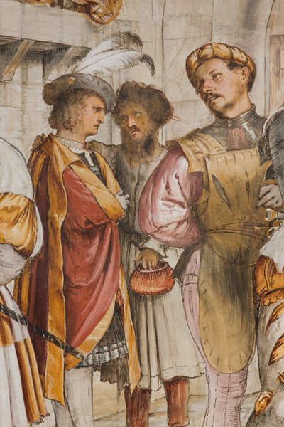 Keskilaivo, viides eteläjänne, Kristus Pilatuksen edessä, Girolamo Romanino tekijältä Girolamo Romanino