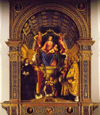 Madonna ja pyhät tekijältä Girolamo Romanino