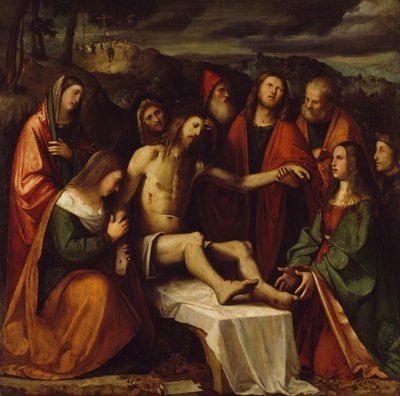 Girolamo Romaninon Pieta (n. 1484-1562 jälkeen), öljy kankaalle tekijältä Girolamo Romanino
