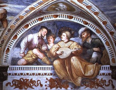 Konsertti: jousisoittimet, lunette tekijältä Girolamo Romanino