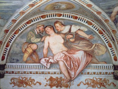 Huonekalut ja erilaiset esineet 1100- ja 1300-luvuilta tekijältä Girolamo Romanino