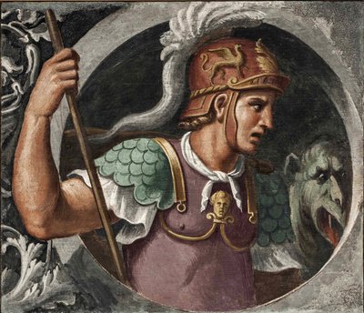Saint George par Girolamo da Carpi (1501-1556). Fresko, koko: 78x91,, National Picture Gallery, Ferrara tekijältä Girolamo da Carpi