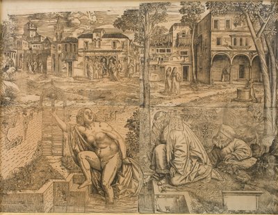 Susanne kylpyhuoneessa tekijältä Girolamo da Treviso d.Y.