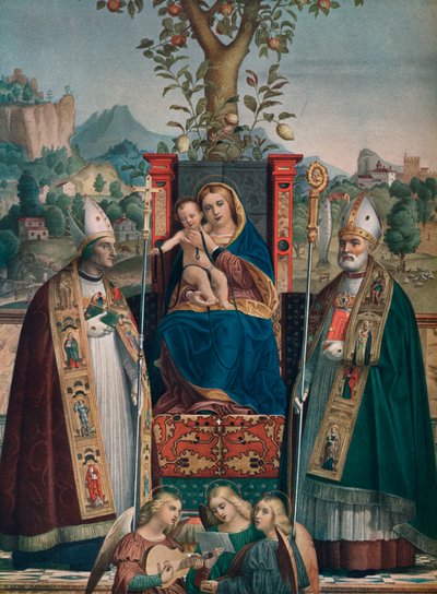 Neitsyt ja lapsi Saint Lorenzo Giustinianin ja Zenonin kanssa, 1874, 1903. tekijältä Girolamo dai Libri