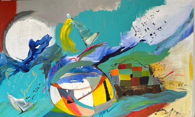 Ad Sidera (akryyli kankaalle) tekijältä Gisela Gaffoglio