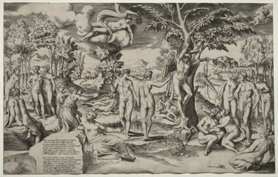 Rakkaus Elysian kentillä, 1563. tekijältä Giulio Bonasone