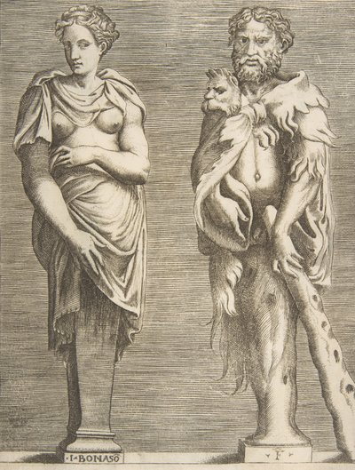 Herculesin ja Deianiran ehdot, n. 1531-76, n. 1531-76. tekijältä Giulio Bonasone