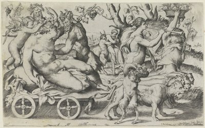 Triomf van Bacchus tekijältä Giulio Bonasone