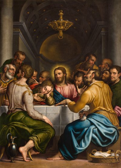 SS-sakramentin kappeli, toinen väli pohjoispuoli, Giulio Campi, viimeinen ehtoollinen 1569 tekijältä Giulio Campi