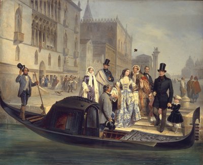 Tolstoin perhe Venetsiassa, 1855 tekijältä Giulio Carlini