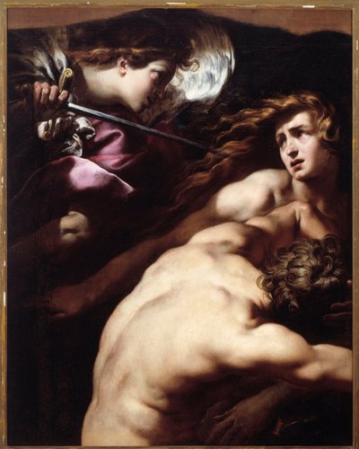 Aadam ja Eeva (öljy kankaalle tekijältä Giulio Cesare Procaccini