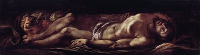 Giulio Cesare Procaccinin (1574-1625) maalaus Kristuksen laskeuma (Kuollut Kristus) Genes, Musei di Strada Nuova (entinen Palazzo Rosso) Italia tekijältä Giulio Cesare Procaccini