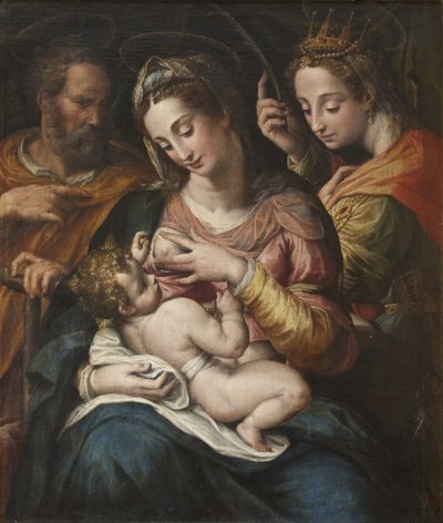 Pyhä perhe Pyhän Katariinan kanssa, noin 1600 tekijältä Giulio Cesare Procaccini