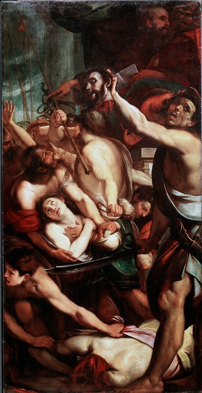 Pyhän Nazairen ja Celsen marttyyrit Milanossa 500-luvulla Giulio Cesare Procaccinin (1574-1625) JC-maalauksen jälkeen 1606 Milano Santa Maria presso San Celso tekijältä Giulio Cesare Procaccini