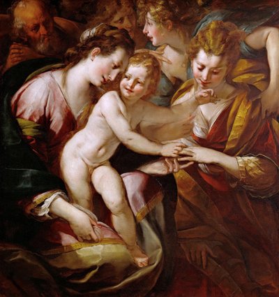 Pyhän Katariinan mystinen häät, n. 1616-1618. tekijältä Giulio Cesare Procaccini