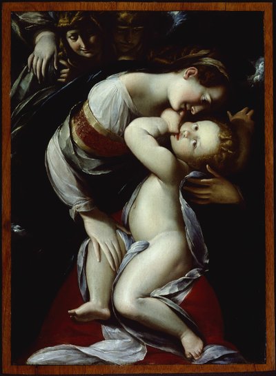Neitsyt ja lapsi enkelien kanssa, n. 1610. tekijältä Giulio Cesare Procaccini