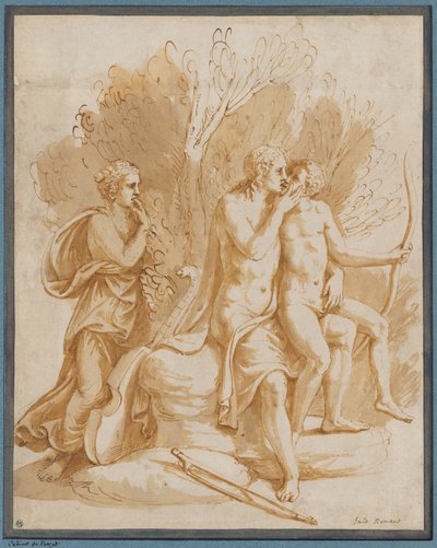 Apollo mit einem Liebhaber tekijältä Giulio Romano