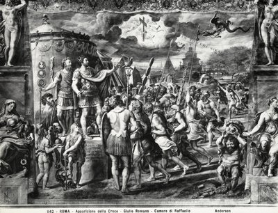 Constantines Vision of the Cross, Sala di Costantinosta, Raphael Rooms tekijältä Giulio Romano