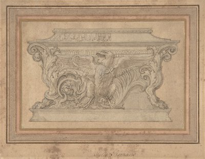 Suunnittelu arkkulle Gonzaga Eaglen kanssa, n. 1527-46. tekijältä Giulio Romano