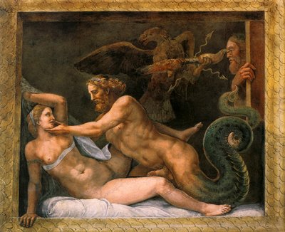 Jupiter ja Olympia, 1526-1534 tekijältä Giulio Romano