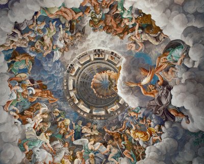 Olympos, jumalten istuin (fresko) tekijältä Giulio Romano