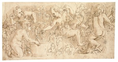 Puttirypäleiden poiminta: Suunnittelu friisille tekijältä Giulio Romano