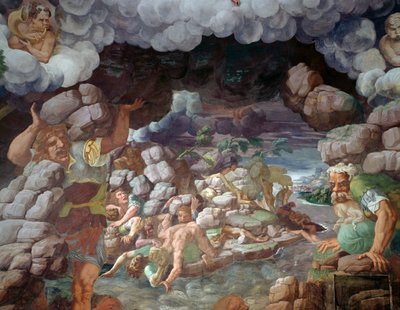 Kapinalliset jättiläiset kärsivät vuoren putoamisesta tekijältä Giulio Romano