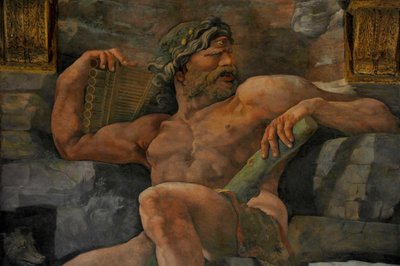Jättiläisten kaatuminen Jättiläisten sali, 1536 tekijältä Giulio Romano