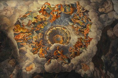 Jättiläisten kaatuminen Jättiläisten sali, 1536 tekijältä Giulio Romano