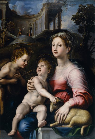 Madonna ja lapsi sekä Johannes Kastajan kanssa tekijältä Giulio Romano