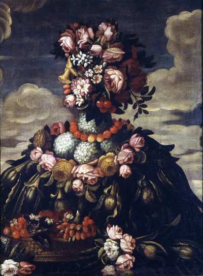 Giuseppe Arcimboldo (1527-1593). Kevät. Milano, Sforzescon linna. tekijältä Giuseppe Arcimboldo