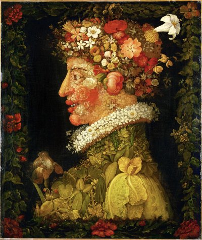 Kevät, allegoria ... tekijältä Giuseppe Arcimboldo