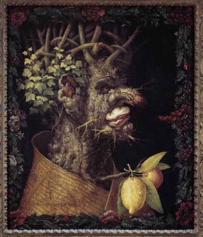 Talvi. Allegoria vuodenajoista. Giuseppe Arcimboldon (1527-1593) maalaus. Musee du Louvre tekijältä Giuseppe Arcimboldo