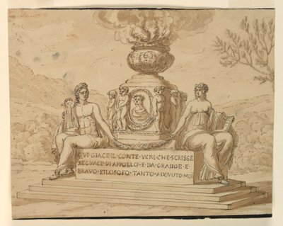 Filosofi kreivi Alessandro Verrin hautamonumentti tekijältä Giuseppe Barberi