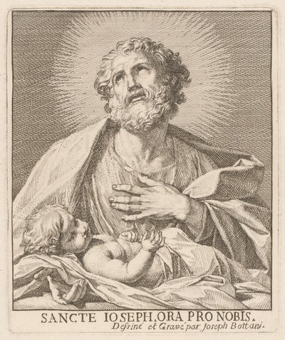 Pyhä Joosef ja Jeesus-lapsi tekijältä Giuseppe Bottani