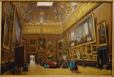 Salon Carre Louvren museossa ... tekijältä Giuseppe Castiglione