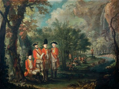 The 25th Regiment of Foot in Minorca (Menorca), n. 1771 (öljy kankaalle) tekijältä Giuseppe Chiesa