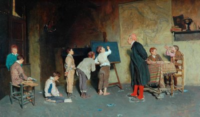 Italialainen kyläkoulu, 1888 tekijältä Giuseppe Costantini